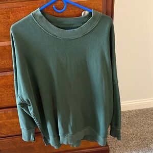 aerie Olive Green Pullover Sweatshirt